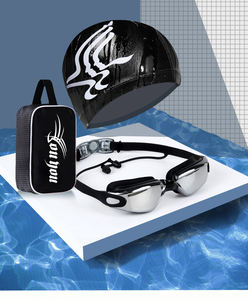 Kit de gafas de natación para adultos, lentes recubiertos, gafas de natación antiniebla, gorra, estuche, clip para la nariz, tapones para los oídos y bolsa de almacenamiento - Product Image 4