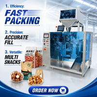 Machine d'emballage entièrement automatique pour sachets préformés, pour granulés alimentaires, avec fonctions de pesage, remplissage et scellage, pour le traitement des cacahuètes, amandes, noix de cajou et sachets à fermeture éclair.