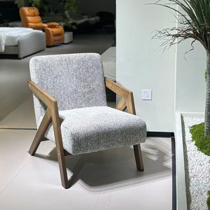 Cómodo Sillón de Madera Maciza Estilo Mid-Century con Función de Refrigeración para Sala de Estar, Lichade - Product Image 2