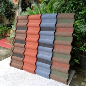 Stile antico quadrato in resina ceramica piastrelle in pietra colorata e metallo <span class=keywords><strong>con</strong></span> lega di alluminio grigio e rosso per Villa <span class=keywords><strong>tegole</strong></span> - Product Image 1