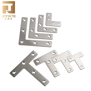 Jinnate Stainless Steel L And T Type Corner Bracket 90 Degree Flat Panel Connector For Table Chair Furniture Support - Product Image 1