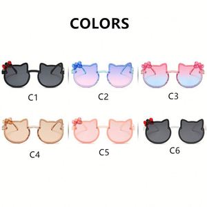 Gafas de Sol Infantiles con Logotipo Personalizado al por Mayor, Gafas de Sol Coloridas con Forma de Gato UV400 para Niños - Product Image 5