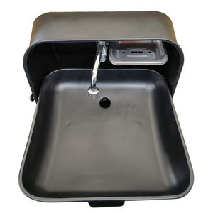 GUANGRUN GR-595B Lavabo Plegable de Acero Inoxidable SUS304 con Grifo Negro y Desagüe para Yates, Baños Públicos y Accesorios para Autocaravanas - Product Image 1