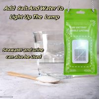 Lampe de camping portable à eau salée, éclairage d'avertissement extérieur, lampe LED sans recharge pour situations d'urgence
