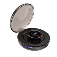 Anillo Inteligente de Cuero Genuino Transfronterizo K80 con Pantalla, Contador, Control Táctil, Pasador de Páginas, Monitor de Sueño, Frecuencia Cardíaca y Oxígeno en Sangre para la Salud
