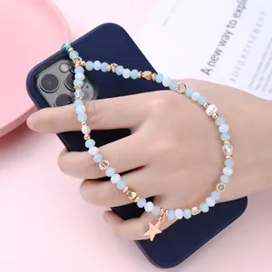 Fashion Beads Cellphone Straps Acrylic Hand Lanyard Holder Drop Proof Cellphone Lanyard