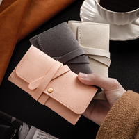 Pochette à bijoux en microfibre de luxe avec logo personnalisé, organiseur pour bagues, boucles d'oreilles, colliers et petits bijoux