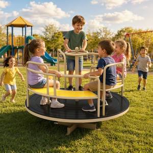 Manège d'extérieur commercial pour enfants, carrousel rotatif, équipement de terrain de jeux, personnalisable OEM - Product Image 4