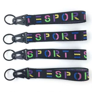 <b>Custom</b>-printed Premium Hand Wrist Short Nylon Ribbon Strap Lanyard <b>Key</b> Holder - Product Image 4
