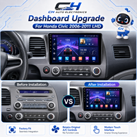 Pour Honda Civic 2004-2011, autoradio Android 15 de 9/10 pouces, CarPlay sans fil, GPS, WiFi, IPS, USB, 2DIN, 1280x720 HD