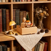 Yiyu Vente en gros de boîtes à musique en bois artisanales, danseuse de ballet, cadeau d'anniversaire pour enfants, décoration de la maison, ornement, musique personnalisée 30s
