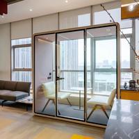 Cabine de réunion modulaire et portable pour espaces de travail ouverts et coworking