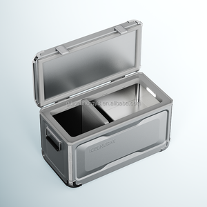 Nevera Portátil de Alta Calidad y Doble Zona de 36L, Refrigerador de Aluminio para Auto con Partición Móvil, Nevera para Barco de 12v - Product Image 1