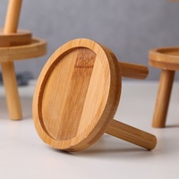 Rak Bunga Kayu Bambu Kreatif Modern - Desain Minimalis Multifungsi untuk Pot & Mangkuk Bunga