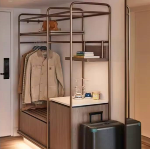 Armario de Hotel Antiguo de Diseño Moderno, Perchero con Marco de Bronce, Armario Vintage, Perchero Autoportante, Nuevo Diseño 2026 - Product Image 2