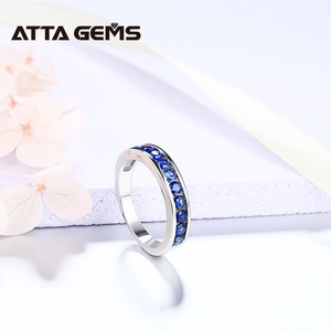<span class=keywords><strong>Bague</strong></span> en <span class=keywords><strong>saphir</strong></span> bleu rubis <span class=keywords><strong>vert</strong></span>, bijoux fins, pour femme, 100% argent Sterling 925, idéal pour cadeau de fête - Product Image 5