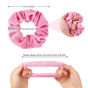 Chouchous pour cheveux Premium Velvet Scrunchy Elastic Hair Bands pour filles, Women Hair Accessories - Product Image 3