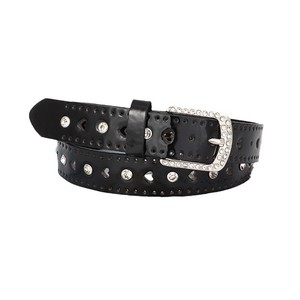 <span class=keywords><strong>Ceinture</strong></span> <span class=keywords><strong>en</strong></span> <span class=keywords><strong>cuir</strong></span> PU noir faite à la main à trois rangées Punk Rock Star avec boucle <span class=keywords><strong>en</strong></span> alliage cloutée <span class=keywords><strong>en</strong></span> pyramide nickelée <span class=keywords><strong>Ceinture</strong></span> <span class=keywords><strong>en</strong></span> <span class=keywords><strong>cuir</strong></span> décontractée Hip-Hop pour femmes - Product Image 6