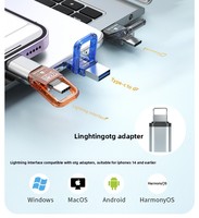 VIEFONG VU01 128GB Kecepatan Tinggi untuk Flash Drive USB Logam Terenkripsi Antarmuka Tipe-C Pelindung Keamanan Seluler Penggunaan Ganda