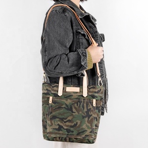 CHANGRONG Custom Women's <strong>Tote</strong> <strong>Bag</strong> <strong>Vintage</strong> Waterproof Waxed Canvas with Camo Print All Seasons Made in CN/GUA Model PCBG0304 - Product Image 5