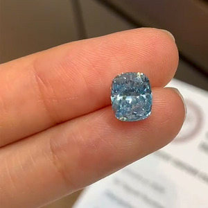 <span class=keywords><strong>Diamant</strong></span> bleu de laboratoire taille coussin 1 carat, certifié IGI, diamants synthétiques pour la fabrication de bijoux - Product Image 3