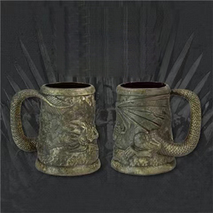 Juego de taza de cerveza grande de cerámica personalizada, tazas de Anime y patrón de dragón circundante - Product Image 3