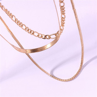 Colliers superposés en acier titane étanche pour femmes, bijoux cadeaux, collier ras-du-cou plaqué or à chevrons tendance