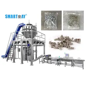 CE Multi-head weigher weighing fillling sachet bag button screw hardware iron nail packaging machine