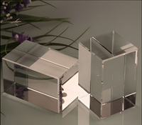 Bloc de cristal transparent personnalisé de haute qualité, gravé au laser 3D, poli, écologique, pour cadeaux promotionnels de mariage