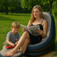 Silla de Camping Inflable Portátil, Sofá Inflable de Diseño Moderno para Festivales de Música, Sofá Inflable para Camping y Playa, Asiento Tipo Lazy Sofa