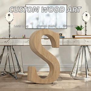 Customisable Solid Wood Letters Numbers Polished Freestanding Wall Decor; <strong>Personalised</strong> Name <strong>Sign</strong> Monogram <strong>Wooden</strong> Wall <strong>Sign</strong> - Product Image 2