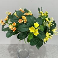 Fleurs artificielles en soie : pissenlit violet, osmanthus, jasmin et baies de Chine – Style nordique, fleurs artificielles à insérer au sol pour aménagement paysager