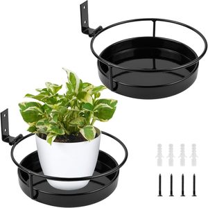 Lot de 2 supports muraux flottants en métal pour plantes d'intérieur, étagère pour plantes sur le <span class=keywords><strong>rebord</strong></span> de la <span class=keywords><strong>fenêtre</strong></span>, pour chambre à coucher, salle de bain, salon, pot de fleurs, support pour plantes - Product Image 1