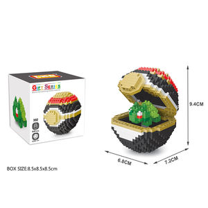 Venta caliente dibujos animados Poke <span class=keywords><strong>Pika</strong></span> Bulbasaur Gengar figuras ensambladas bloques de construcción Mini muñecas hechas a mano niños juguetes de bloques de construcción - Product Image 2