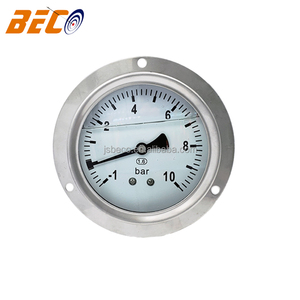 -1-10Bar Líquido Enchido Manômetro de Aço Inoxidável com <span class=keywords><strong>Flange</strong></span> Frontal 4 "Face Dial <span class=keywords><strong>Gauge</strong></span> para Água Oil Air <span class=keywords><strong>Pressure</strong></span> - Product Image 2
