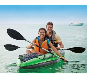 เรือคายัคพองลมแบบกำหนดเองรุ่นใหม่สำหรับตกปลาและพายเรือ  ขายราคาถูก  พร้อมแพดเดิลบอร์ดแบบ SUP สำหรับคู่รัก  แบบนุ่ม - Product Image 4