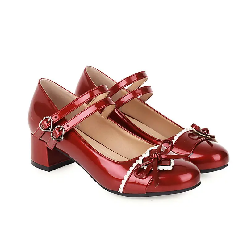 Lolita Shoes Women Mary Jane Shoes High Heels Platform Block Heels Cosplay Pumps