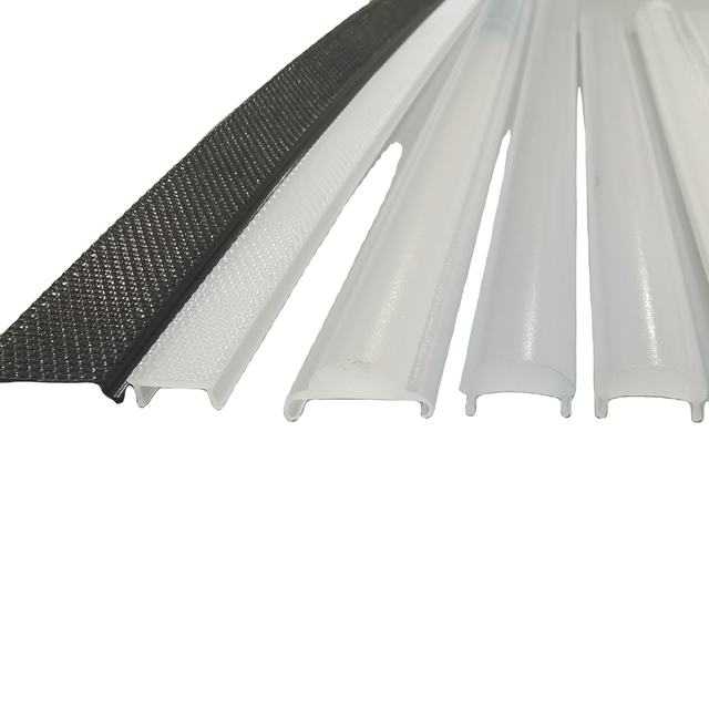 Customized Extrusion Plastic PC Arched LED Lamp Cover Housing with Cutting Service Linear Diffuser for Ceiling Lighting