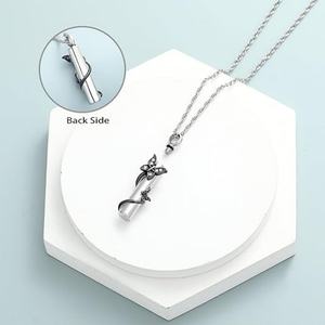 Collar con Urna Conmemorativa de Mariposa para Cenizas, Joyería de Cremación Unisex, Colgante de Vial Personalizado, Regalo Conmemorativo para Seres Queridos - Product Image 4