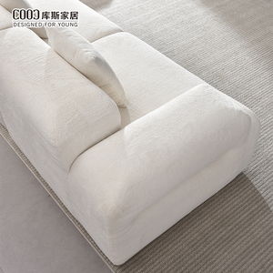 EU Foshan Factory Modern L Shaped Modular Sectional Boneless Couch <b>Set</b> Living Room 3 Seater Compressed with Ottoman - Product Image 4