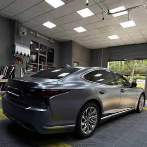 Wrapmaster 1.52*17m Air Bubble Free Color Changing Film Satin Metallic Carbon Grey Automotive Paint - Product Image 5