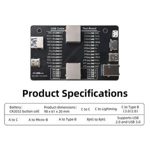 Probador de Cables de Datos Multifuncional, Módulo de Prueba de Cables de Carga USB 3.0, Detector Rápido para Cortocircuitos y Anomalías en Cables - Product Image 4