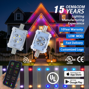 Guirlande lumineuse LED à points de pixels UCS2904 de 200 pieds pour décoration extérieure de toit de maison, utilisable toute l'année, DC 48V, IP68, éclairage de Noël permanent - Product Image 1