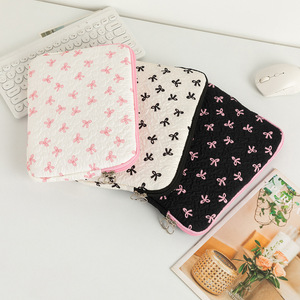 New Design Laptop Bag Fashionable Large Capacity <b>Cute</b> Bow Travel Portable Soft Laptop Storage Bag for Girls RTS Bulk Mixed Order - Product Image 2