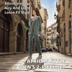 Nuevo Conjunto de 2 Piezas para Hombre, Estilo Étnico Africano Vintage, Transpirable, con Cuentas, Color Sólido, Casual, de Calidad, en Stock - Product Image 2