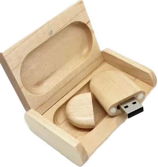 Wooden USB Flash Drive Wedding Gift Custom Engraved 32GB 64GB 128GB Walnut Bamboo Pendrive with Gift Box Photography Studio