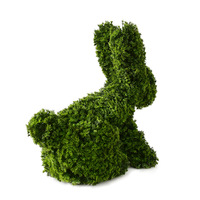 Topiaire artificielle en plastique pour extérieur, petite, verte, créative, pour aménagement paysager de jardin et parc, avec motifs lapin et chien, pour simulation d'animaux et de végétation.