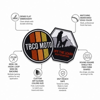 Écusson brodé personnalisé Moto Sport, à fixation auto-agrippante, pour moto, chasse, slogan, skateboard, en forme d'applique, badge en tissu décoratif