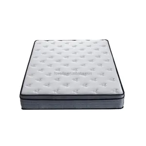 Hotel sleep well compressed mattress double roll up mattress pocket coil spring king size memory foam latex wholesale suppliers