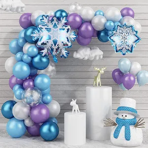 Factory Direct Supply Feestartikelen Decor Bevroren Ballon Garland Arch Kit Prinses Meisje Elsa Frozen Verjaardag Thema